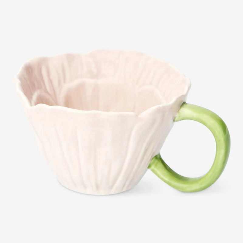 Pink flower mug - 140 ml