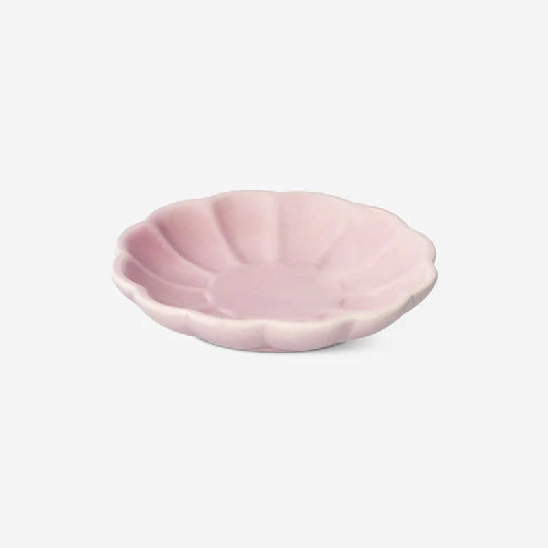 Pink flower shaped dish - 10 cm