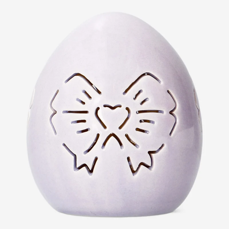 LED glowing egg with bow design