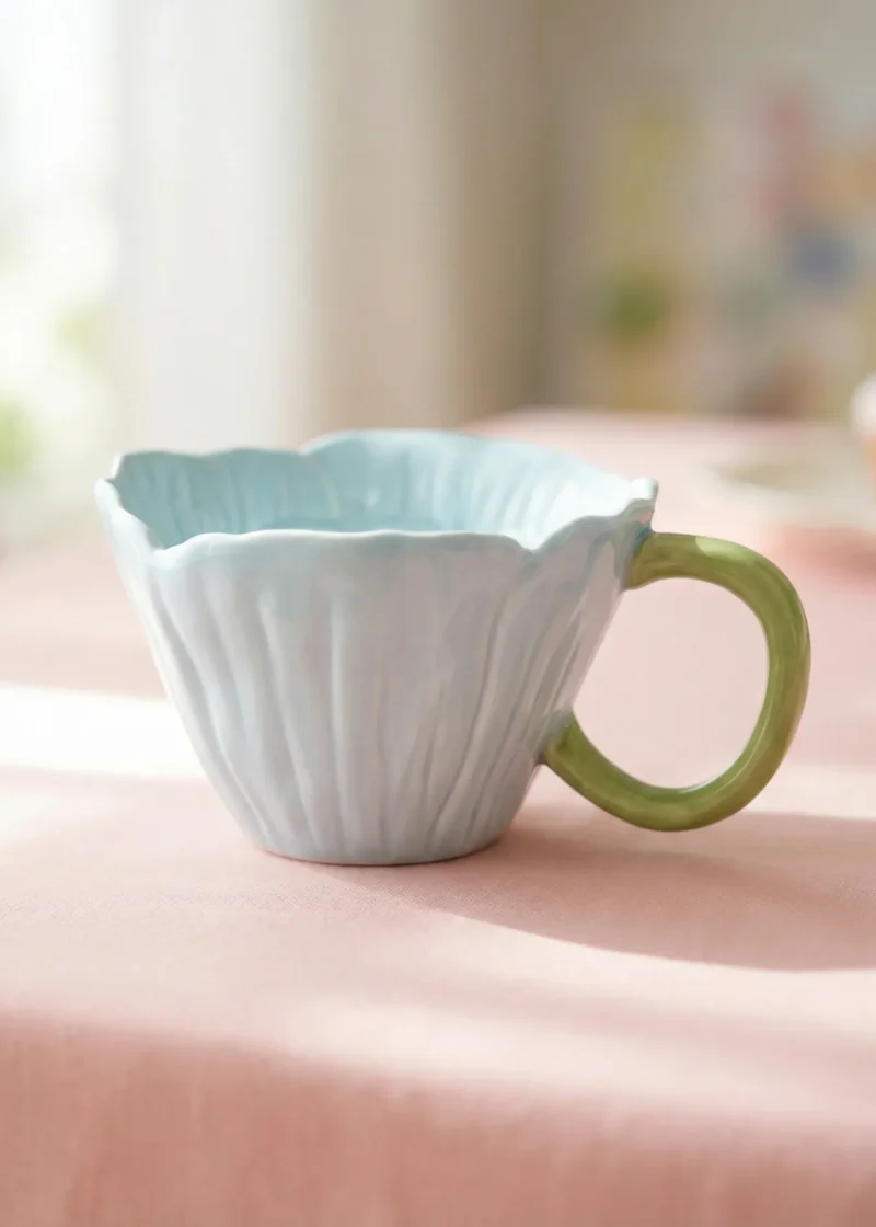 Blue flower mug - 140 ml