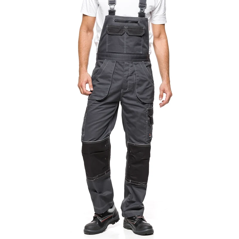 PANTALONE CON SALOPETTE HELIOS GRIGIO-NERO Taglia 56 (103-108)