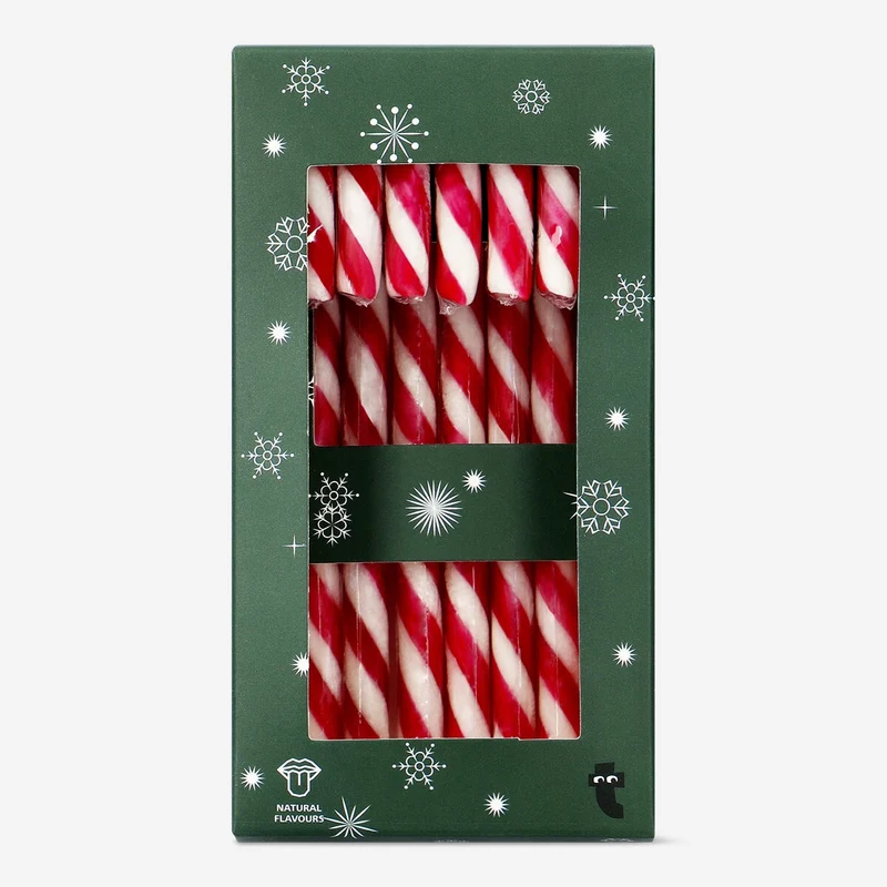 Candy canes with peppermint flavour - 8 pcs