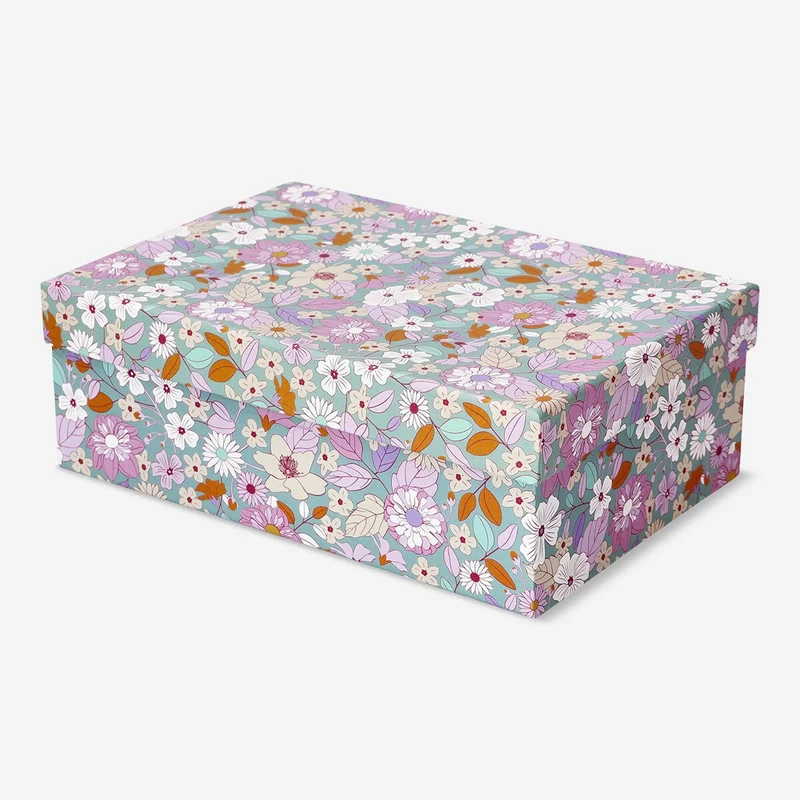 Floral paper storage box - Large