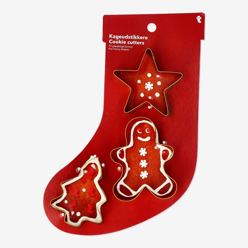 Gold cookie cutters set - 3 pcs