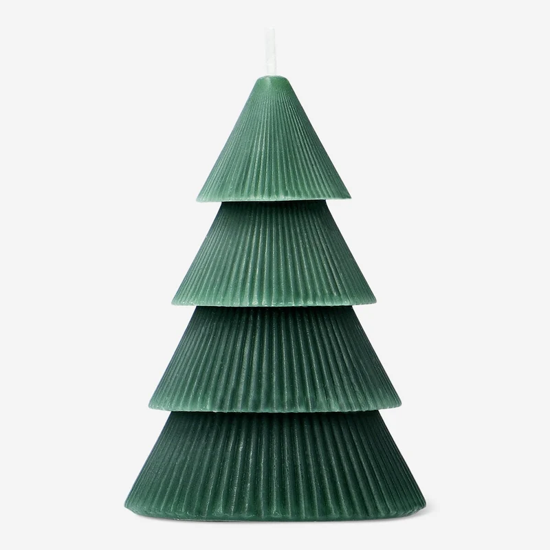 Christmas tree shaped candle
