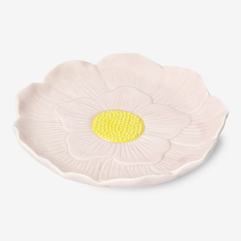 Pink flower plate