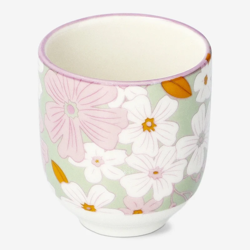 Egg cup with flowers