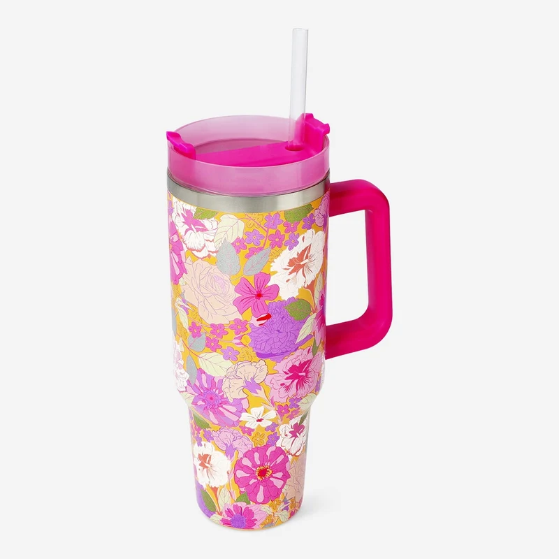 Tumbler with floral print - 1.2 L