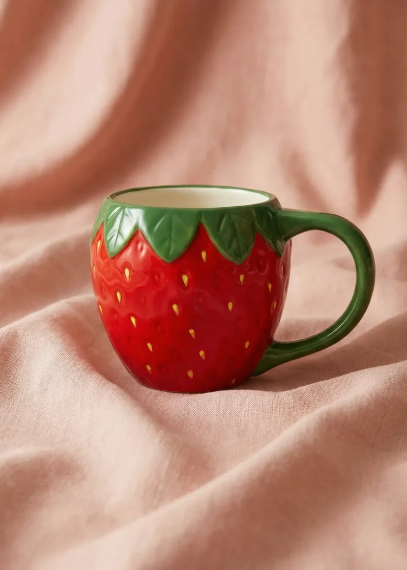Red strawberry mug - 400 ml