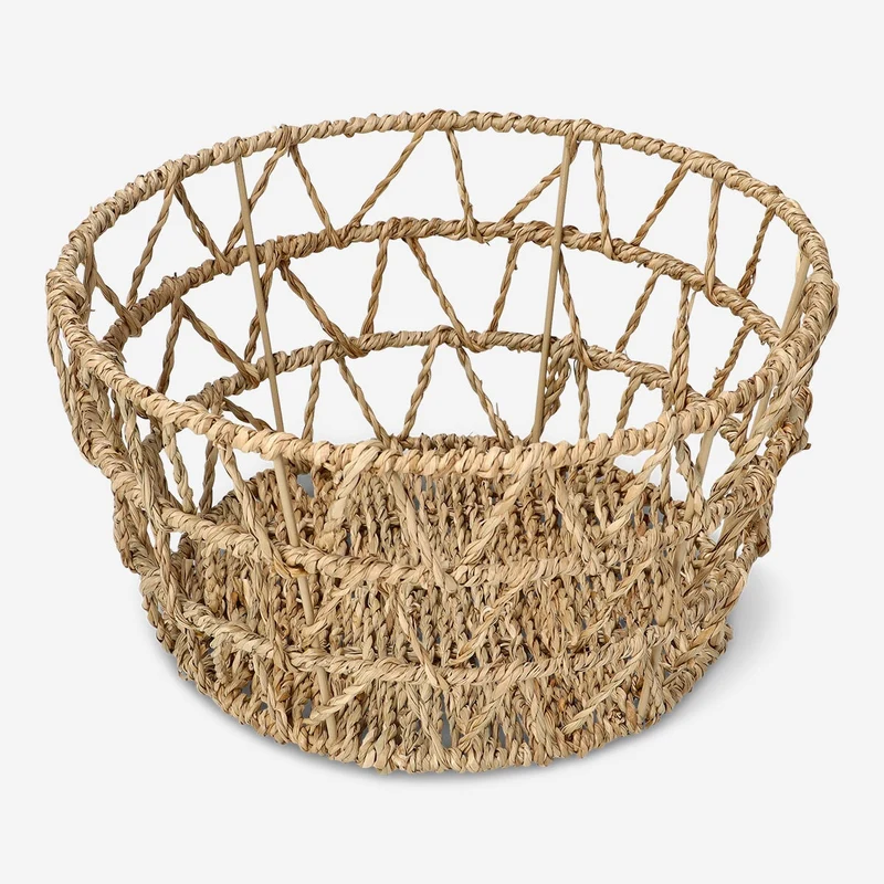 Round seagrass basket - 25 cm
