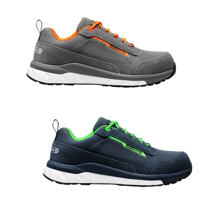 Scarpa Bassa Antinfortunistica da Lavoro S3S HRO SR FO Antiperforazione | Sottozero Modello Shuttle Grigio/Arancione/46