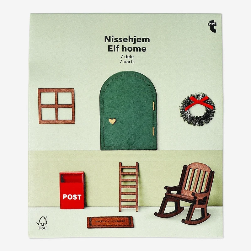 Wooden elf home - 7 pcs