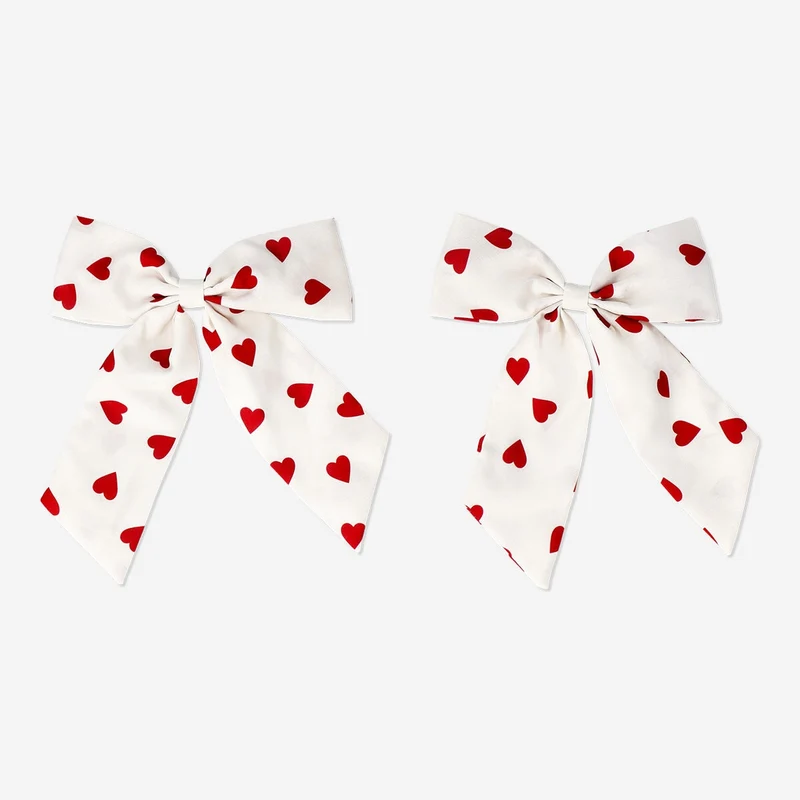 Decorative bows with hearts - 2 pcs