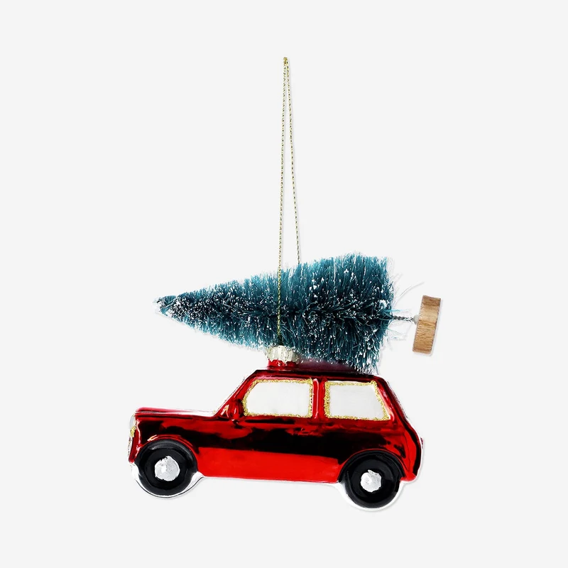Christmas bauble - Car with Christmas tree