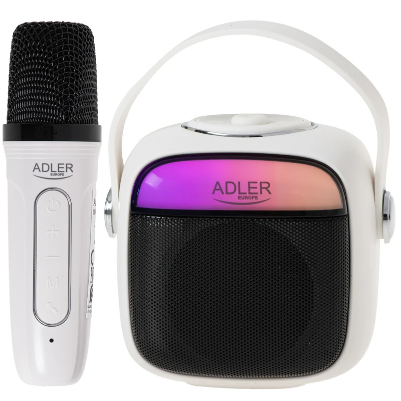 Altoparlante wireless Adler, con microfono, per karaoke, Bluetooth, AD 1199 W
