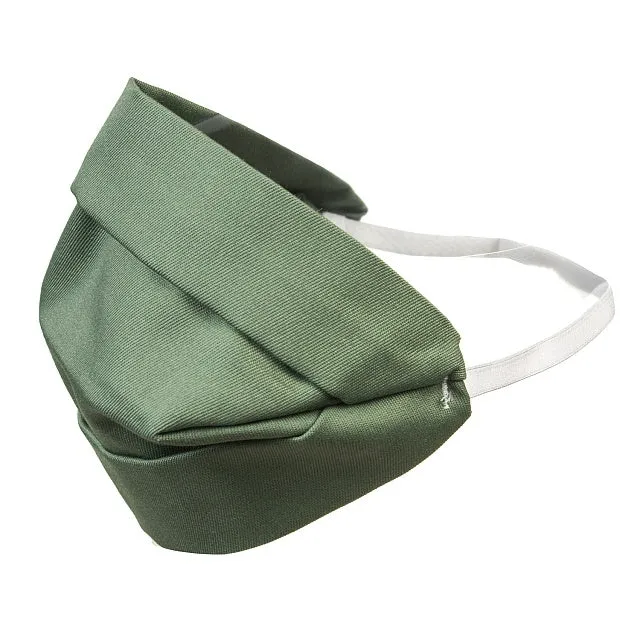 Maschera per adulti in cotone bifacciale verde