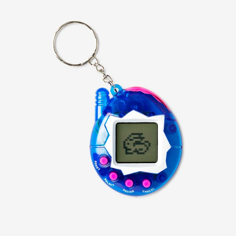 Key ring - Blue digital pet