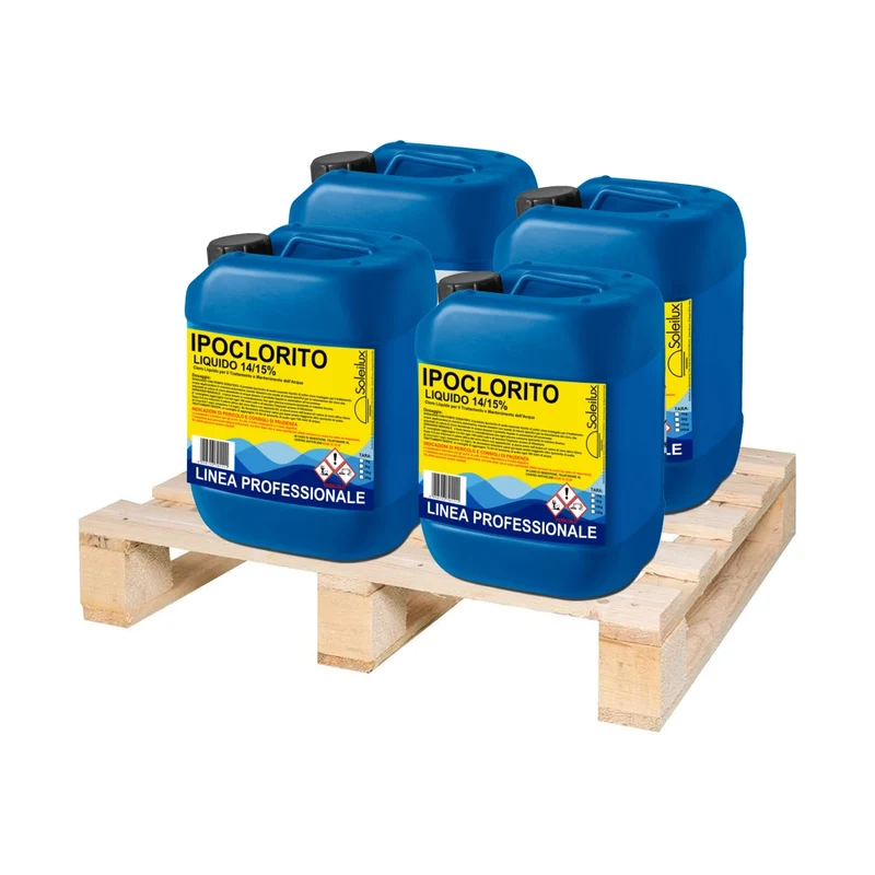 4 X 25KG Ipoclorito Di Sodio 14/15% Cloro Liquido Professionale Per Piscine