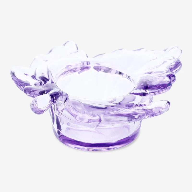 Purple Leaf-Shaped Tealight Holder