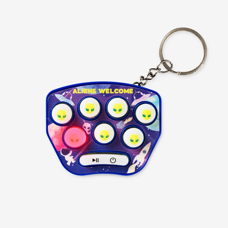 Space invader pocket game. With key ring