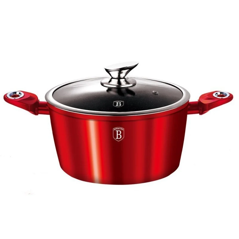 Berlinger Haus BH-1256 Vaso rivestito in granito rosso metallizzato da 20 cm