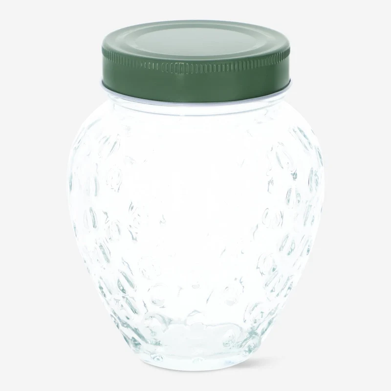 Strawberry glass jar. 500 ml