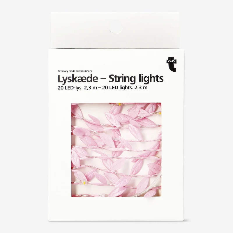 Leaf string lights. 230 cm