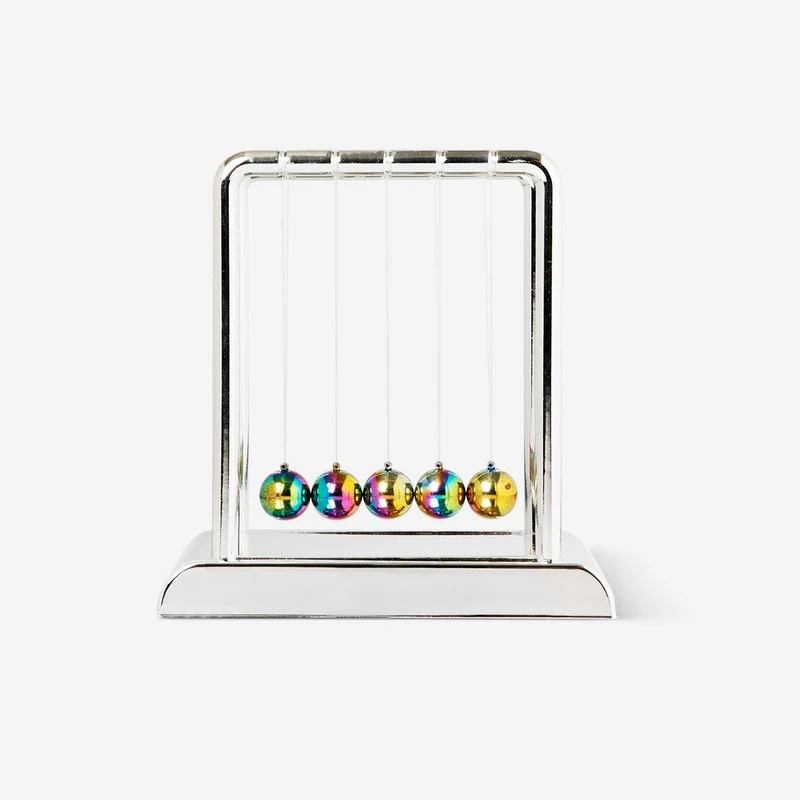 Silver Newton's cradle