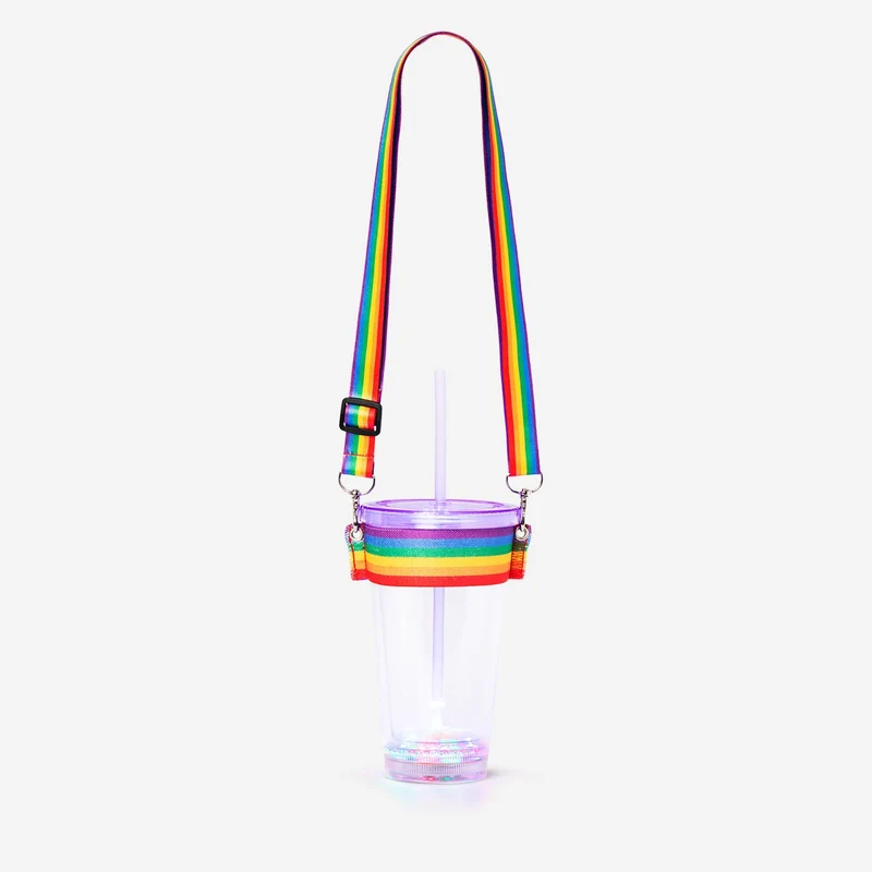 Portable cup with light