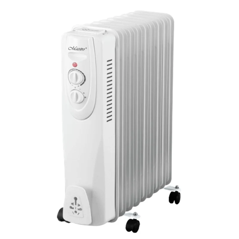 Maestro MR-950 Radiatore elettrico ad olio Riscaldatore 2000W 9 alette 3 impostazioni di calore 800 /1200 /2000 W Termostato