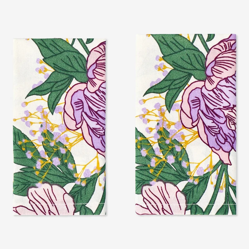 Cotton napkins with flower print