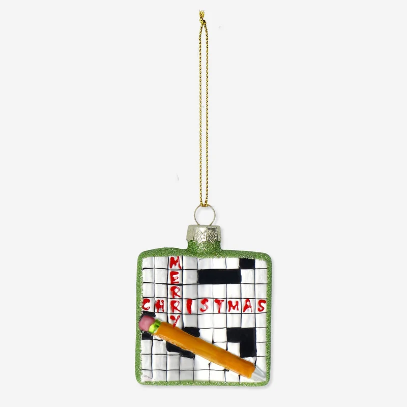 Christmas bauble. Cross words