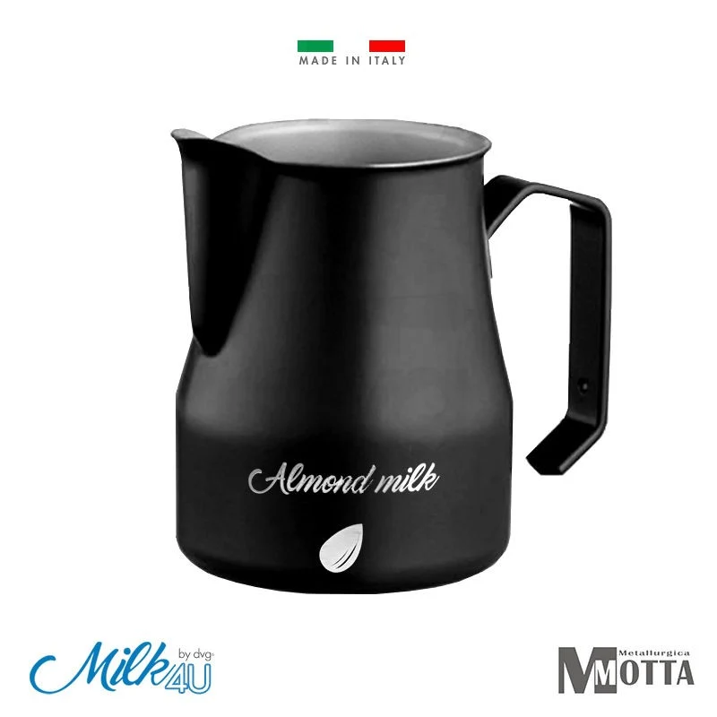 LATTIERA MOTTA MOD. EUROPA 50CL 2 TAZZE INOX, NERA - ALMOND MILK