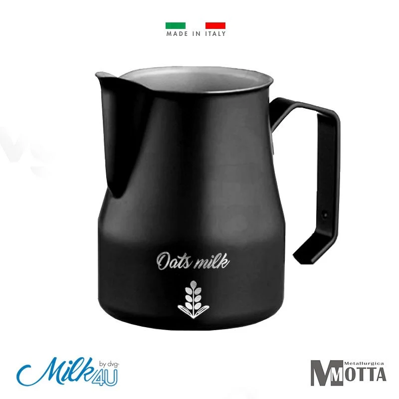 LATTIERA MOTTA MOD. EUROPA 50CL 2 TAZZE INOX, NERA - OATS MILK