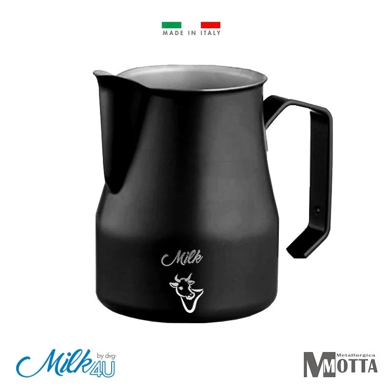 LATTIERA MOTTA MOD. EUROPA 50CL 2 TAZZE INOX, NERA - MILK