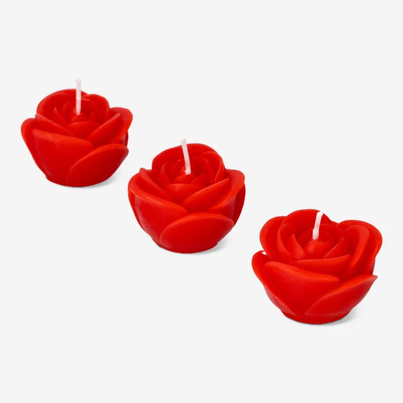Rose tealights. 3 pcs
