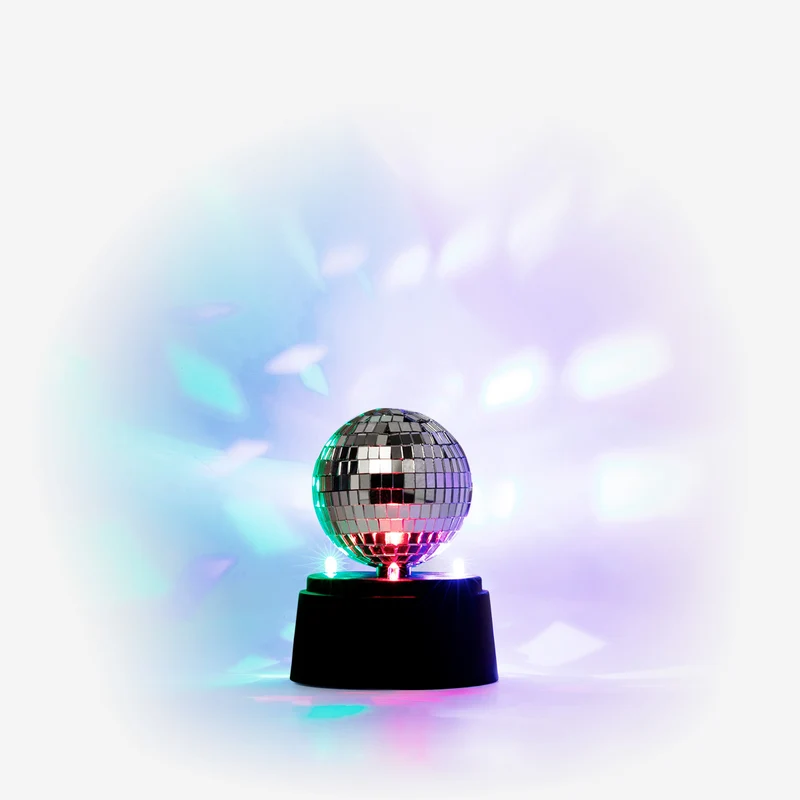 Rotating disco light for a table - 12 cm