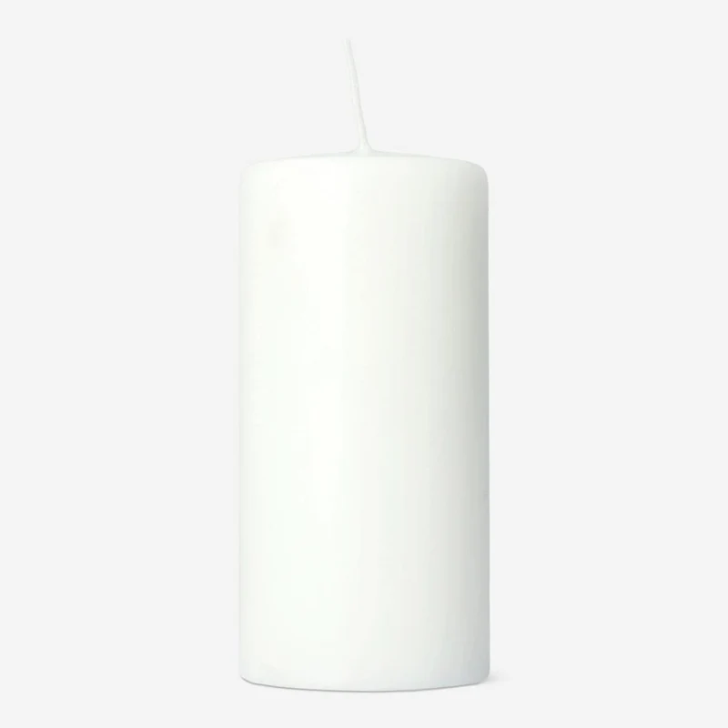 White Pillar Candle - 14 cm