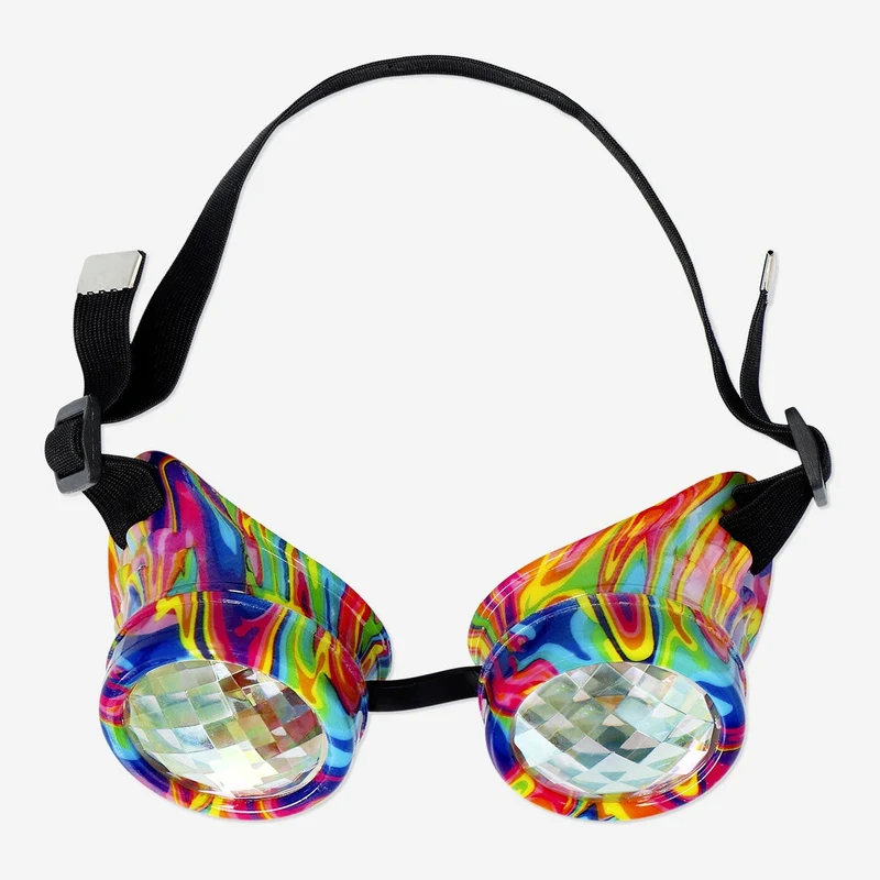 Multi coloured dizzy glasses