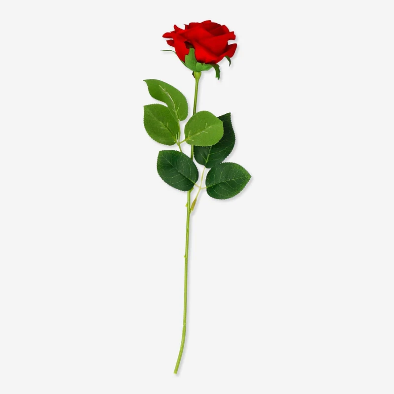Decorative faux red rose - 40 cm