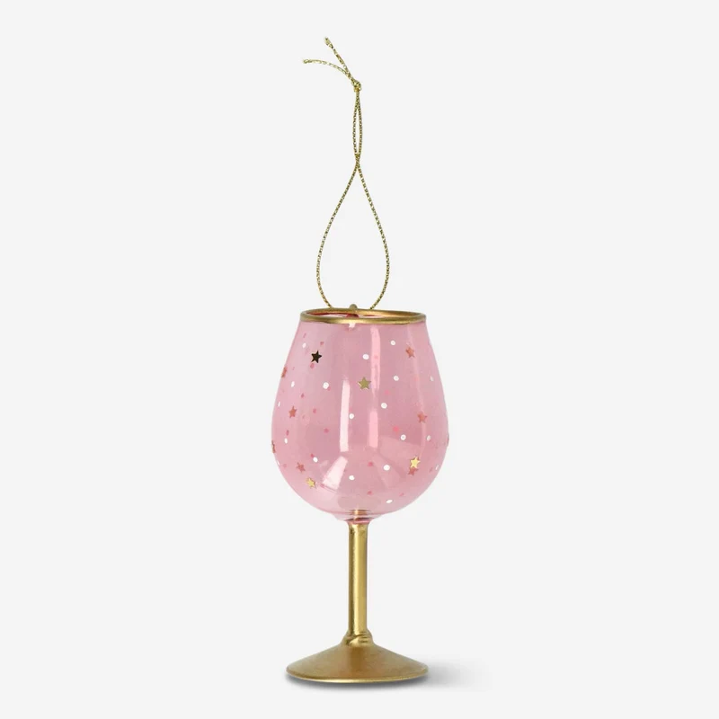 Christmas bauble. Wineglass