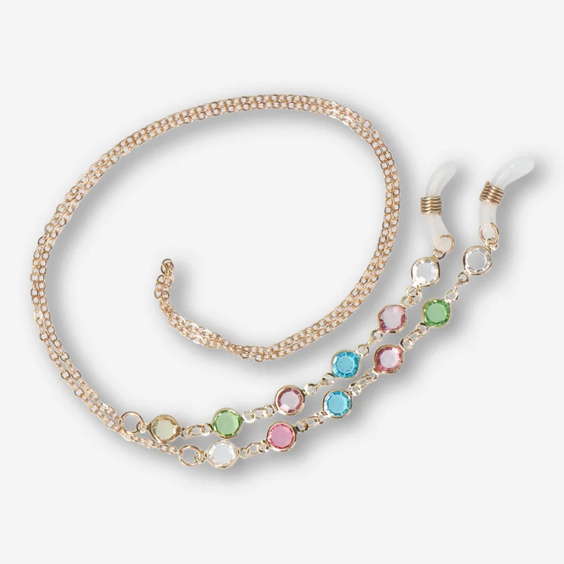 Spectacle Strap with Coloured Gems
