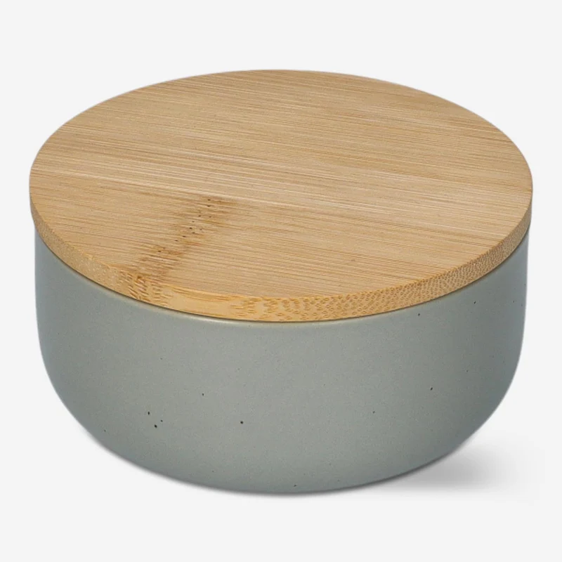 Grey stoneware storage jar - 5 cm