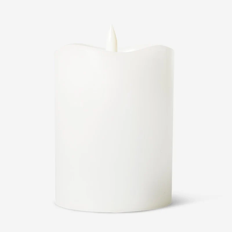 White LED pillar candle - 10 cm