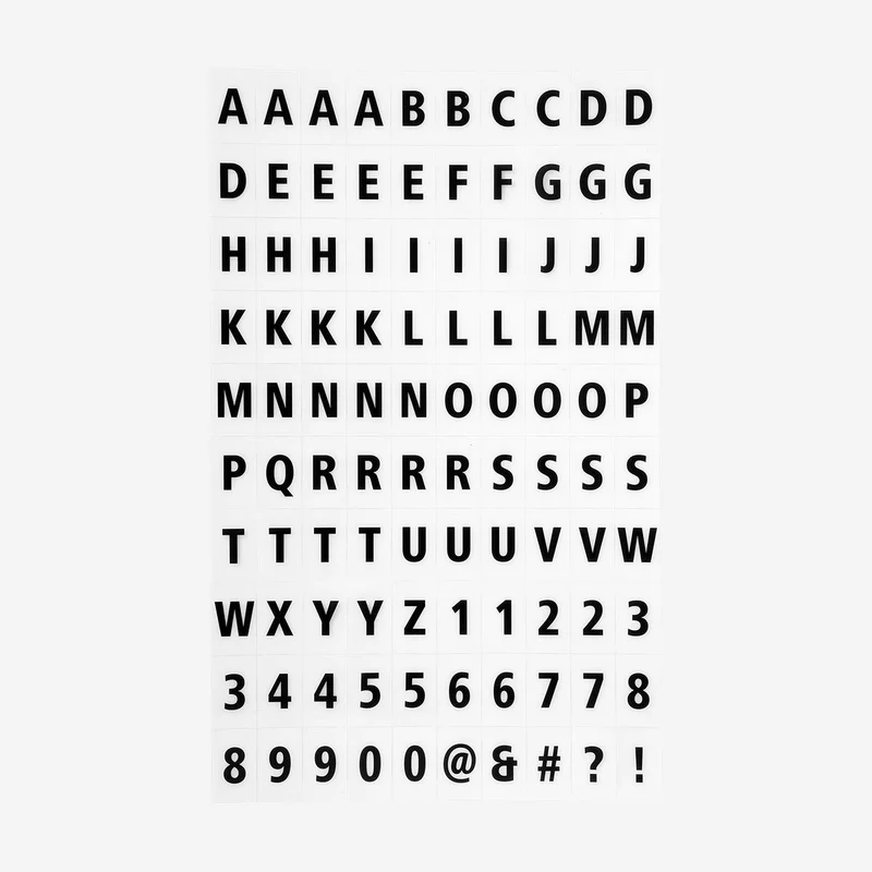 Extra A6 light box letters, number and symbols - 100 pcs