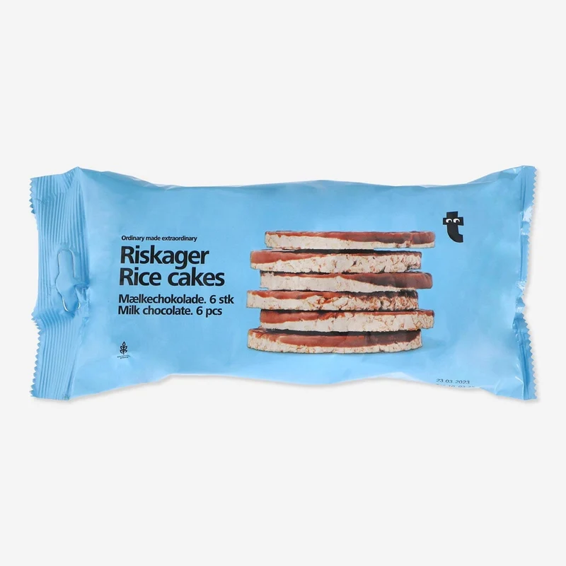 Rice cake with milk chocolate