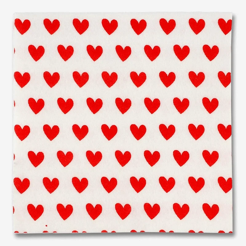 Heart-Printed All Purpose Cloths - 4 pcs