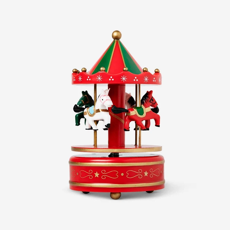 Musical merry-go-round music box - 19 cm