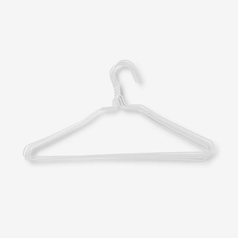 White Metal Hangers - 5 pcs