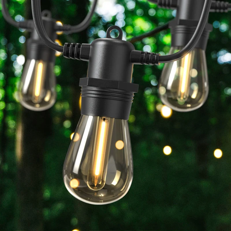 Luci LED Esterno Collegabili, GlobaLink S14 Catena Luminosa Esterno 31M/102FT con 30 + 2 Lampadine Infrangibili,IP65 Impermeabili Luci Giardino Esterno per Gazebo Balcone Terrazza Partito-Bianco Caldo